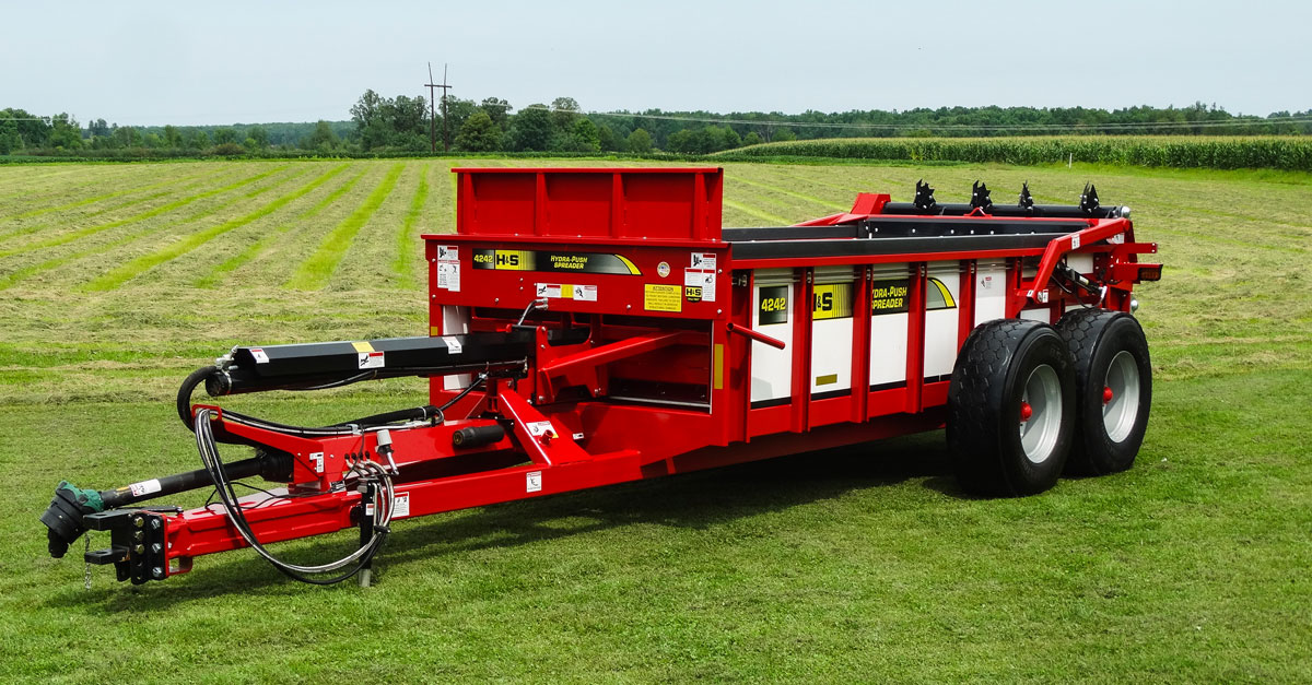 H&S 4242 horizontal beater hydra push manure spreader product
