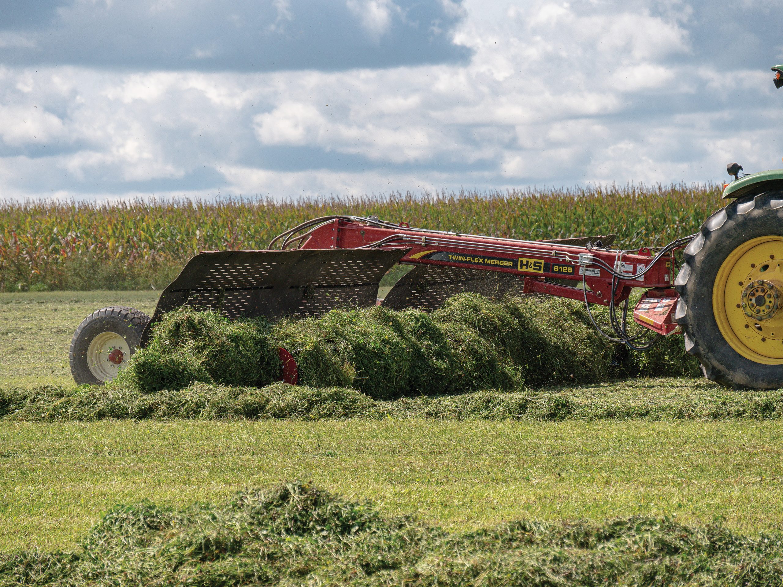 H&S 6126 twin-flex merger product merging in field
