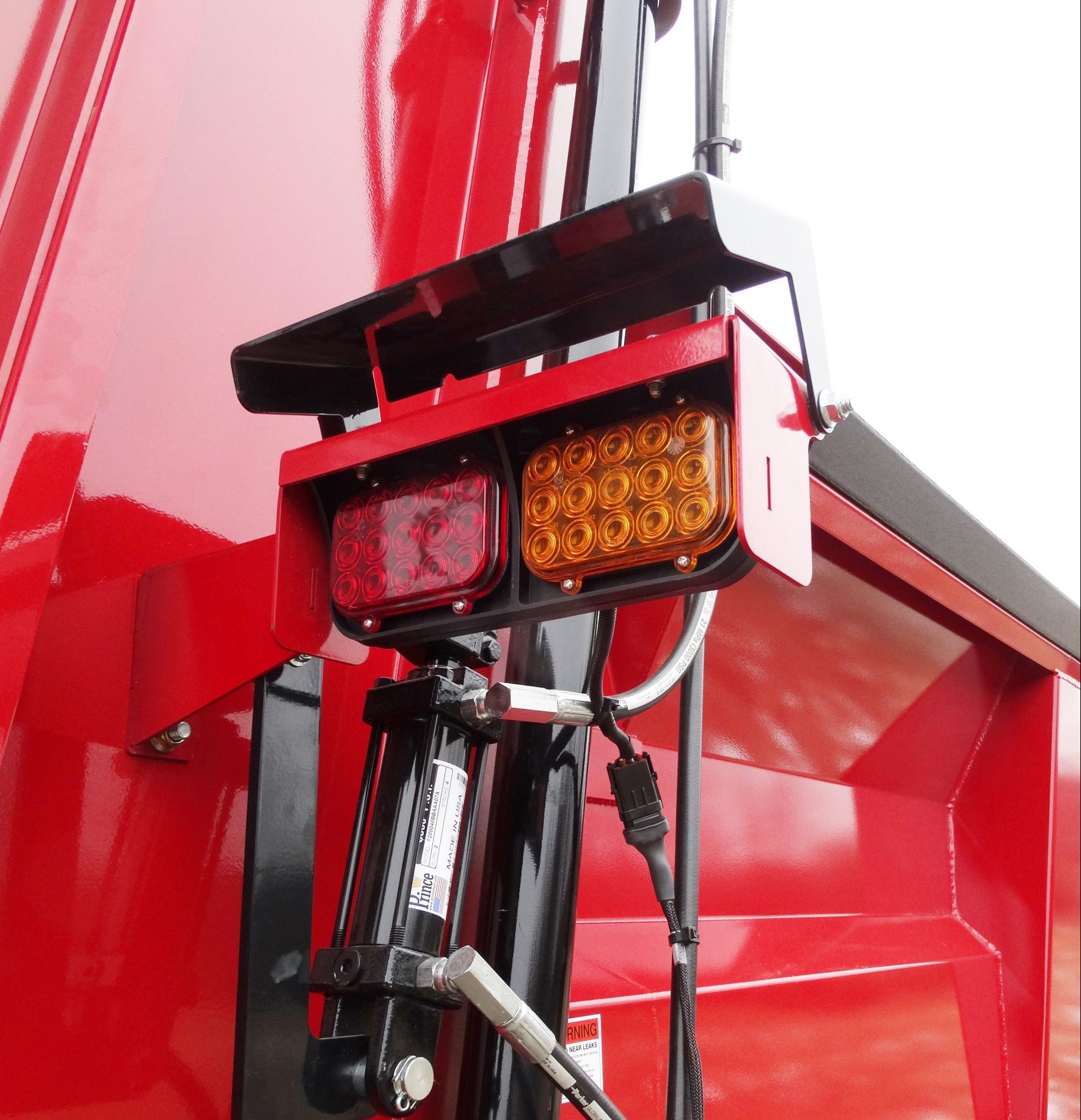 close up of H&S 6180 PowerSpread manure spreader light covers